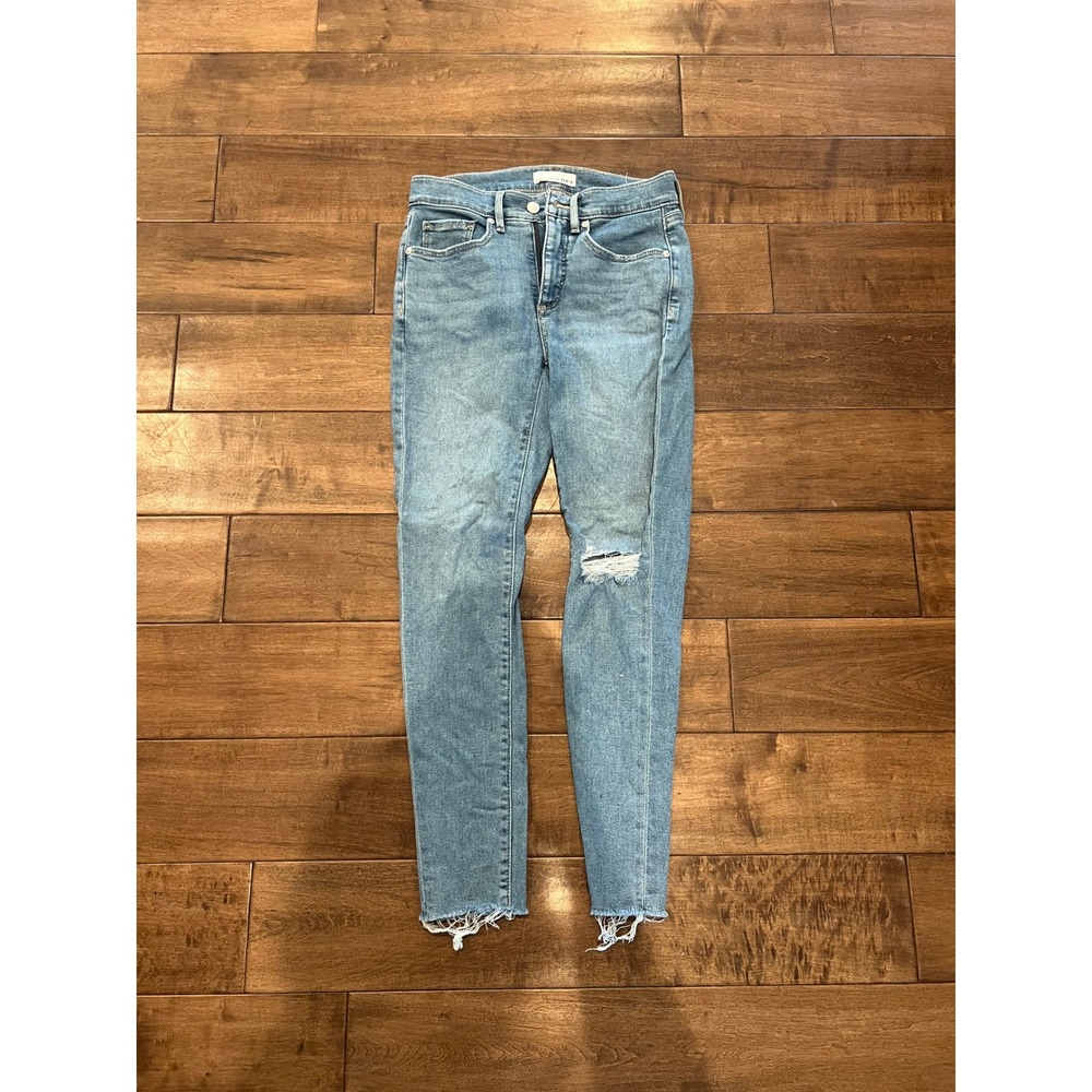 LOFT Modern Skinny Ankle Jeans Ripped Distressed‎ Denim Light Wash Size 0/25